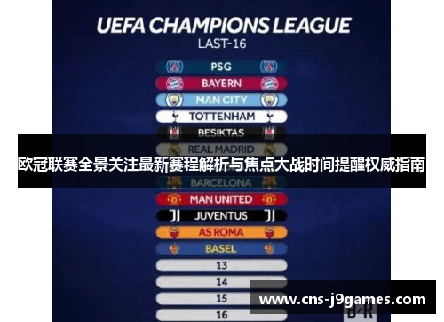 欧冠联赛全景关注最新赛程解析与焦点大战时间提醒权威指南
